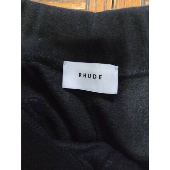 Rhude Maxfield Black Printed Cotton Sweatpants sz Small - Picture 3 of 6